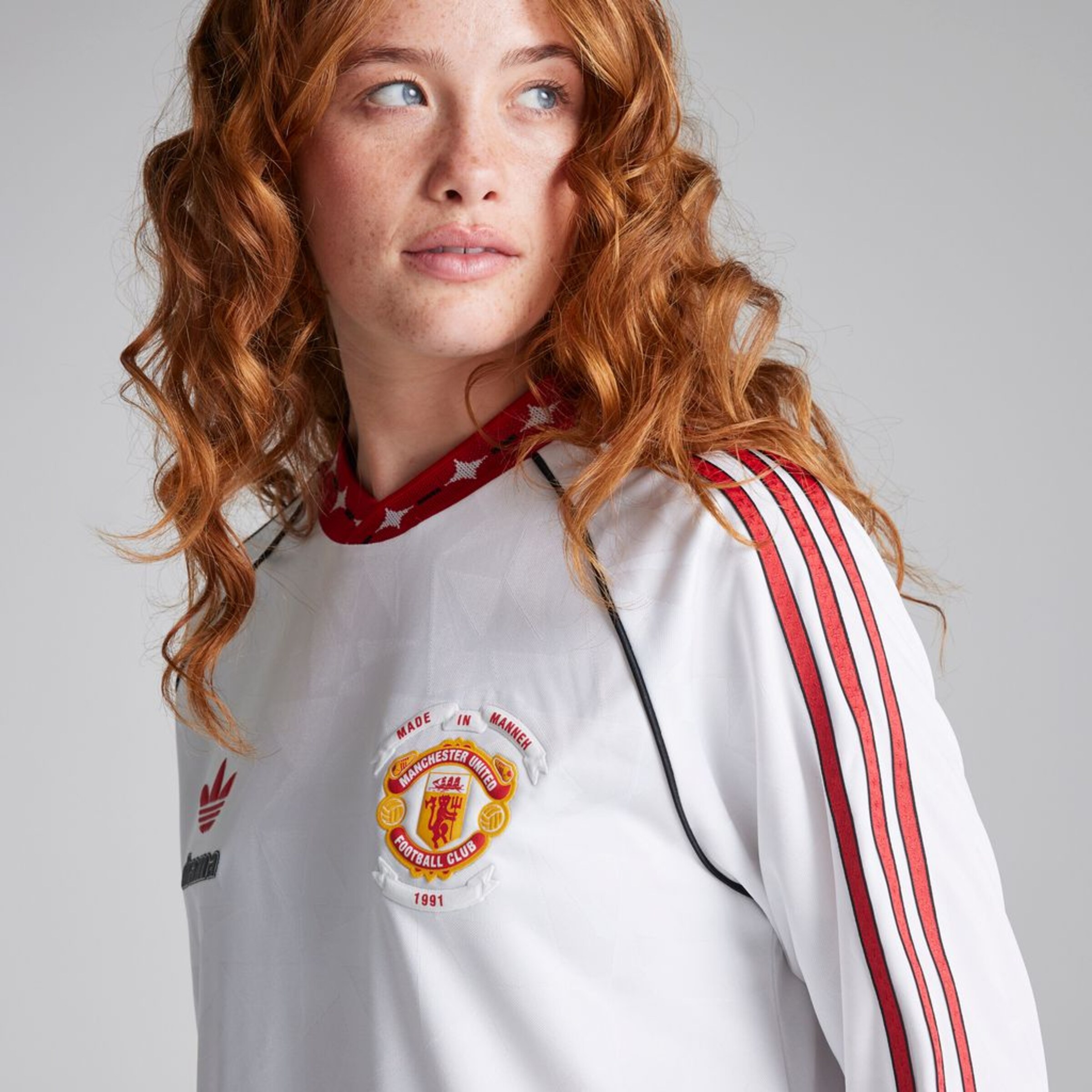 Manchester United x Drama Call Long Sleeve Jersey Blanc Détail [9-10]