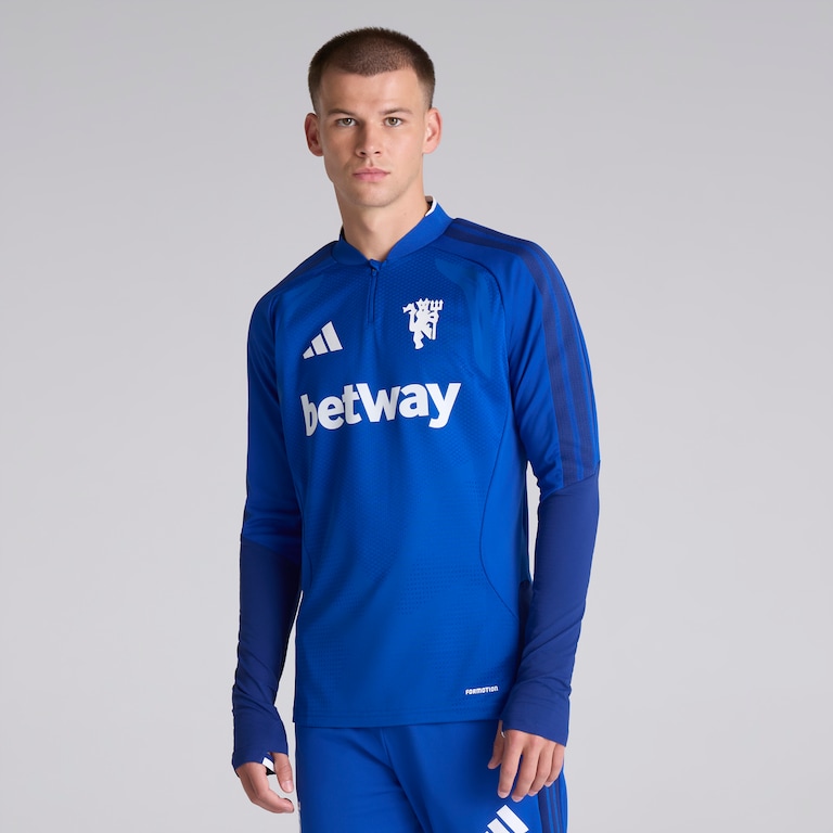 Manchester United 26/27 Cup Training Tiro Authentic Top Blue (Sponsored)