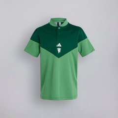Manchester United x adidas Kids Golf HEAT.RDY Sport Collar Polo Shirt Green