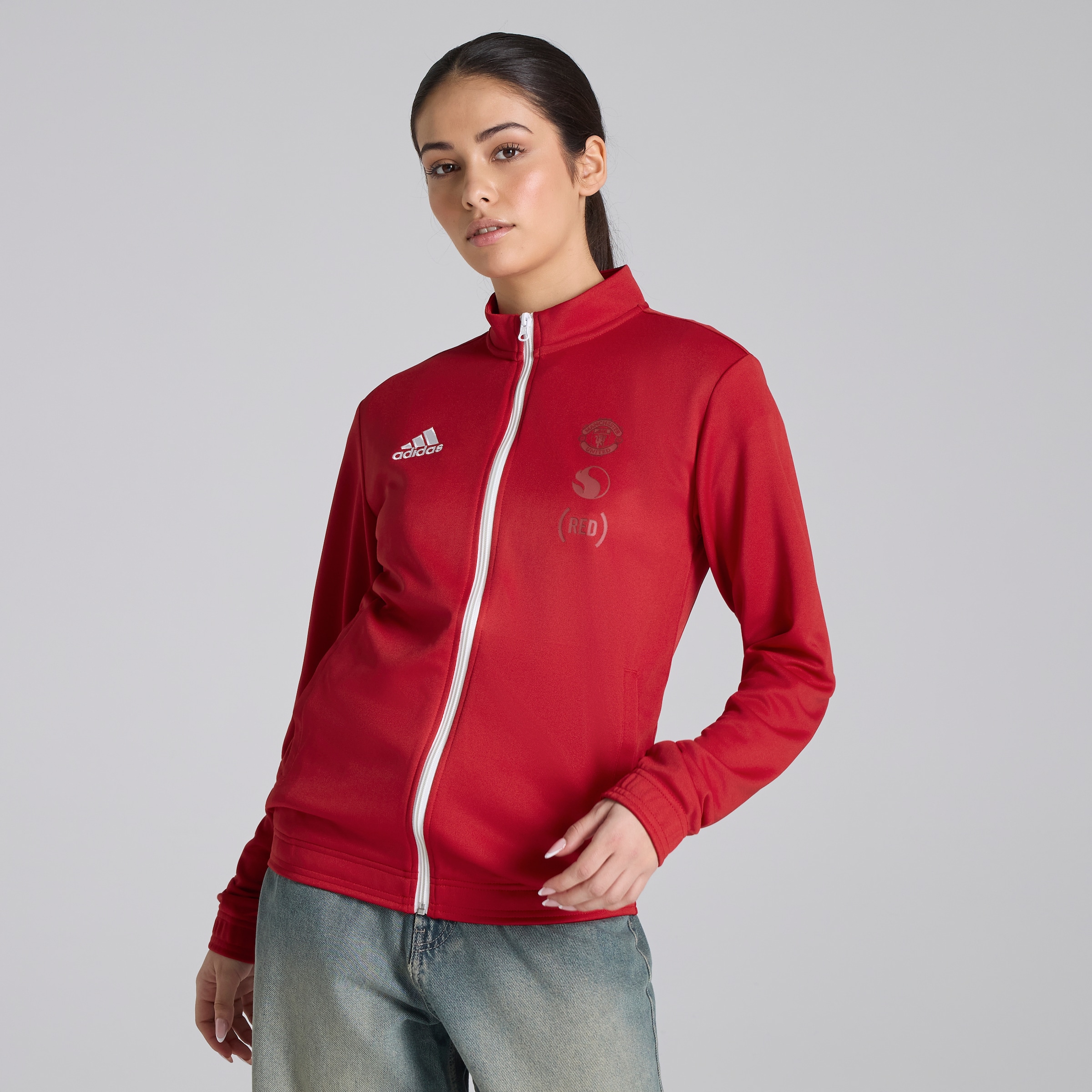 Manchester United x adidas RED4LIFE Track Jacket Red Red Detail [7-8]