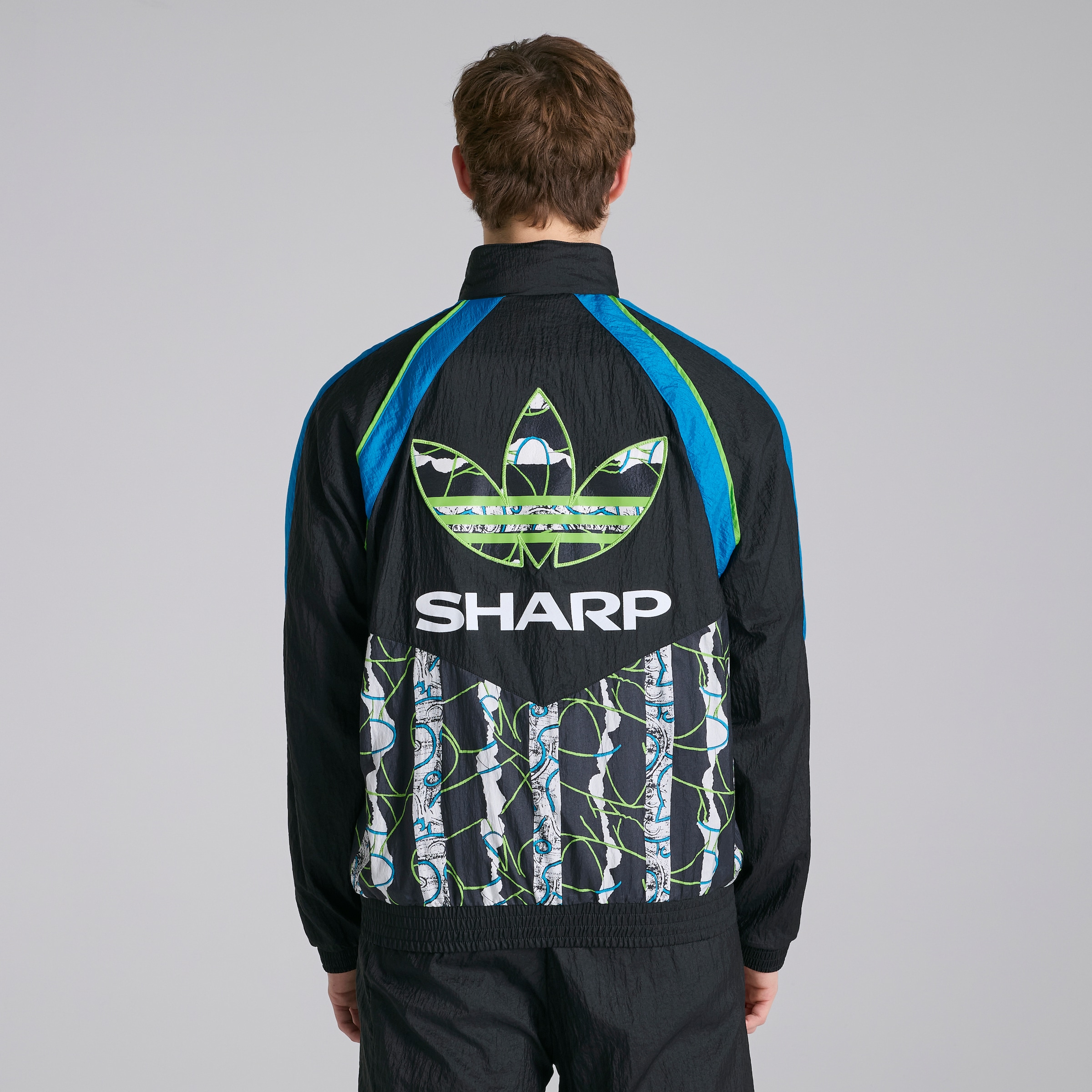 Manchester United x adidas Bringback 90/92 Track Jacket Black Noir Détail [3-8]