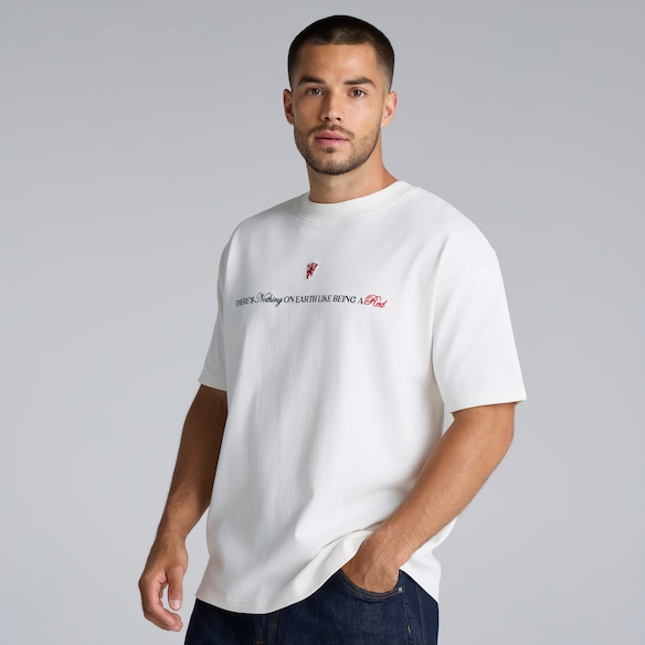Manchester United There's Nothing on Earth Like Being a Red T-Shirt White Blanco