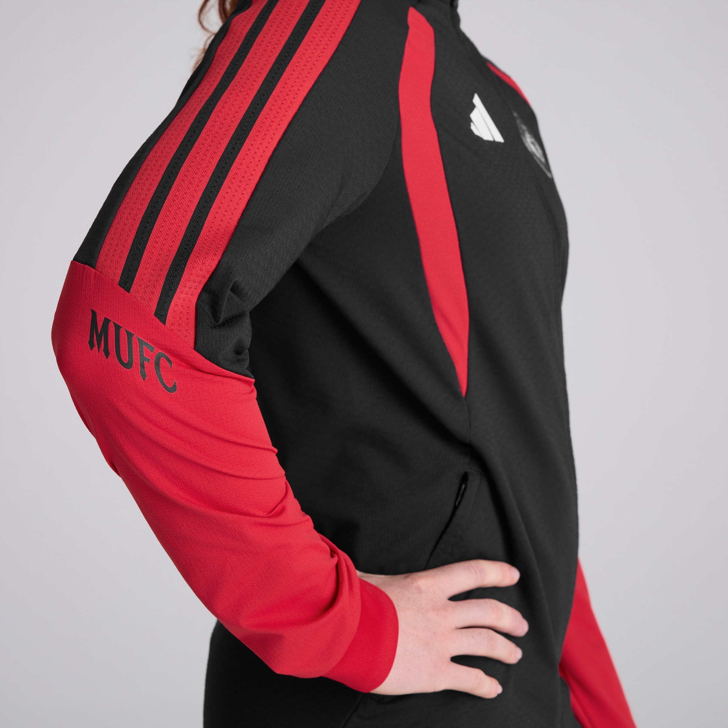 Manchester United Womens 26/27 Training Tiro Authentic Jacket Black Black Detail [5-5]