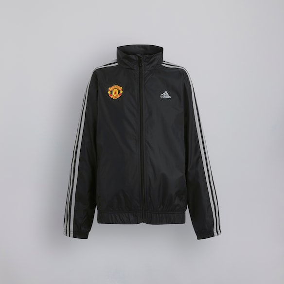 Manchester United x adidas Kids Essentials 3-Stripes Woven Tracksuit Black Black