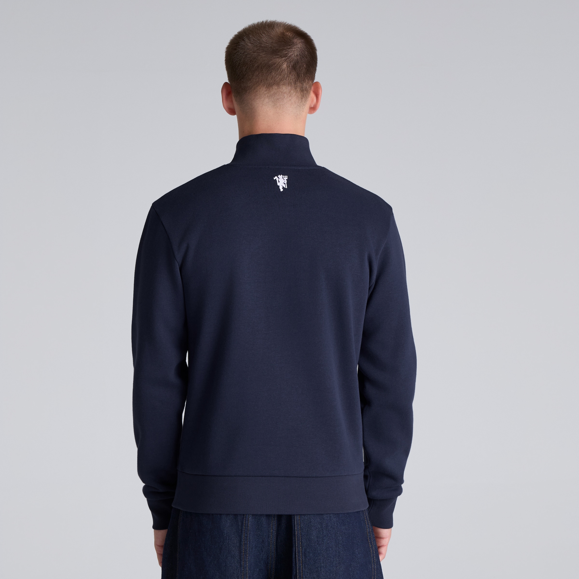 Manchester United MUFC Quarter Zip Sweatshirt Navy Navy blue Detail [2-5]
