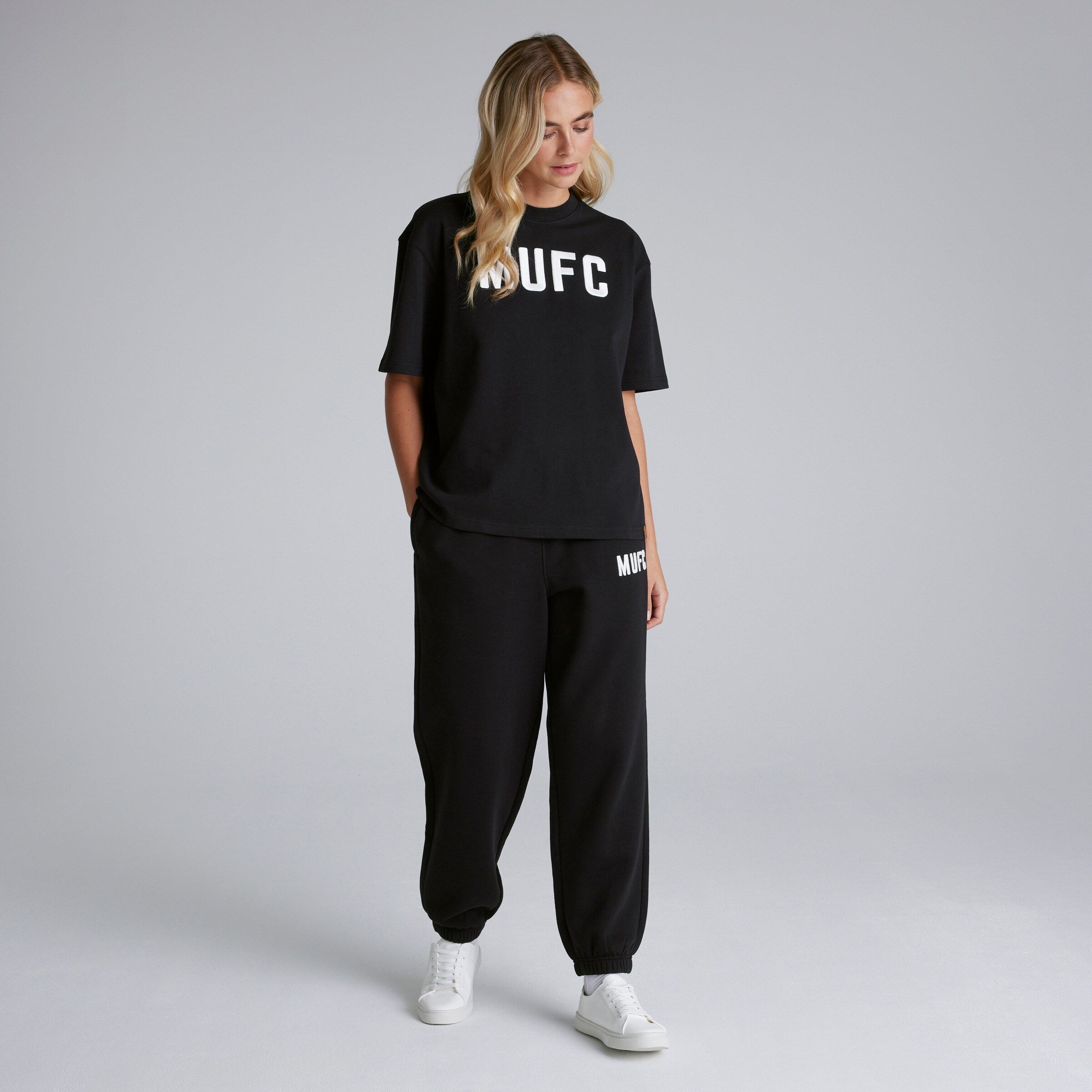 Manchester United Womens MUFC Joggers Black Noir Détail [3-6]
