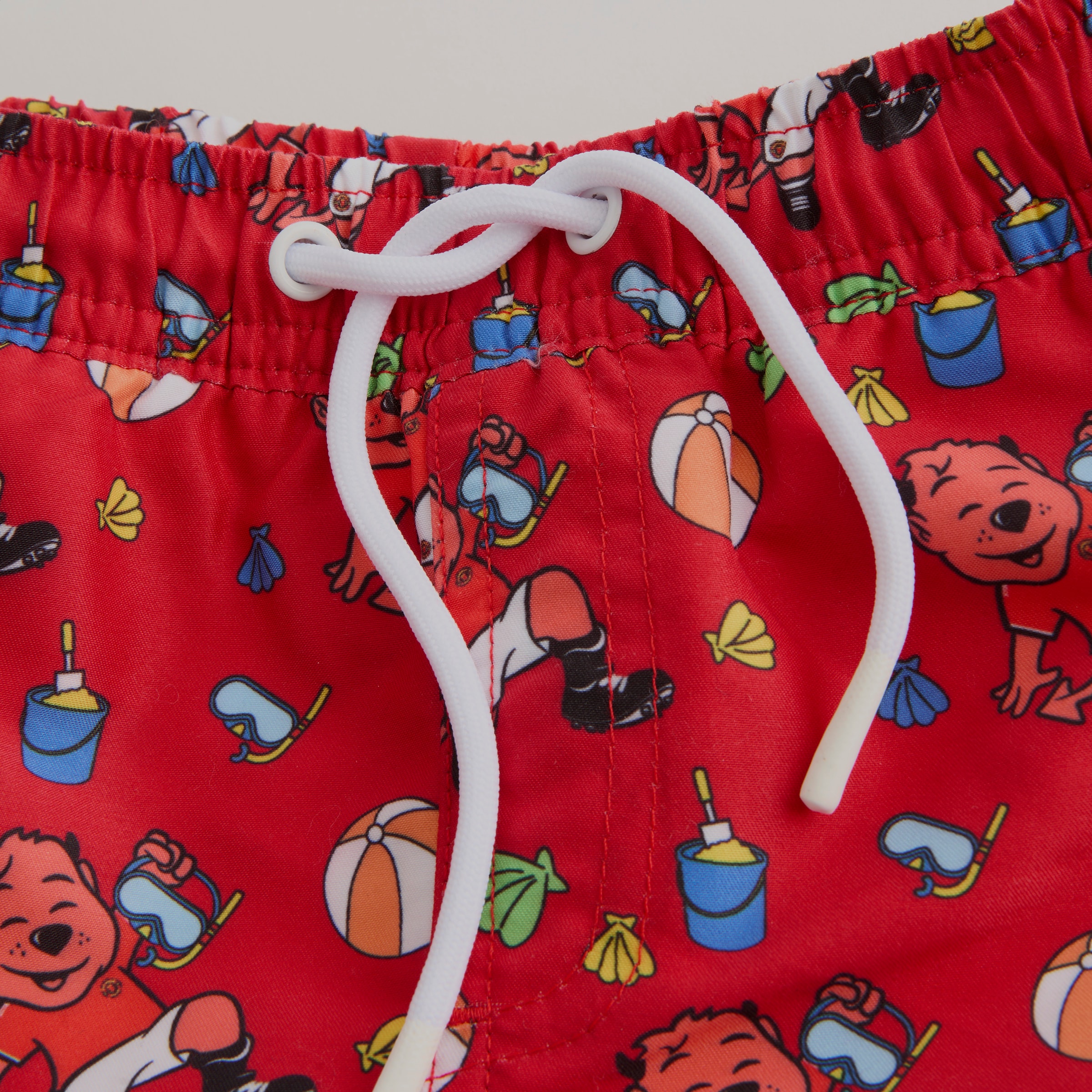 Manchester United Kids Rash Vest & Shorts Swim Set Red Rot Detail [4-5]