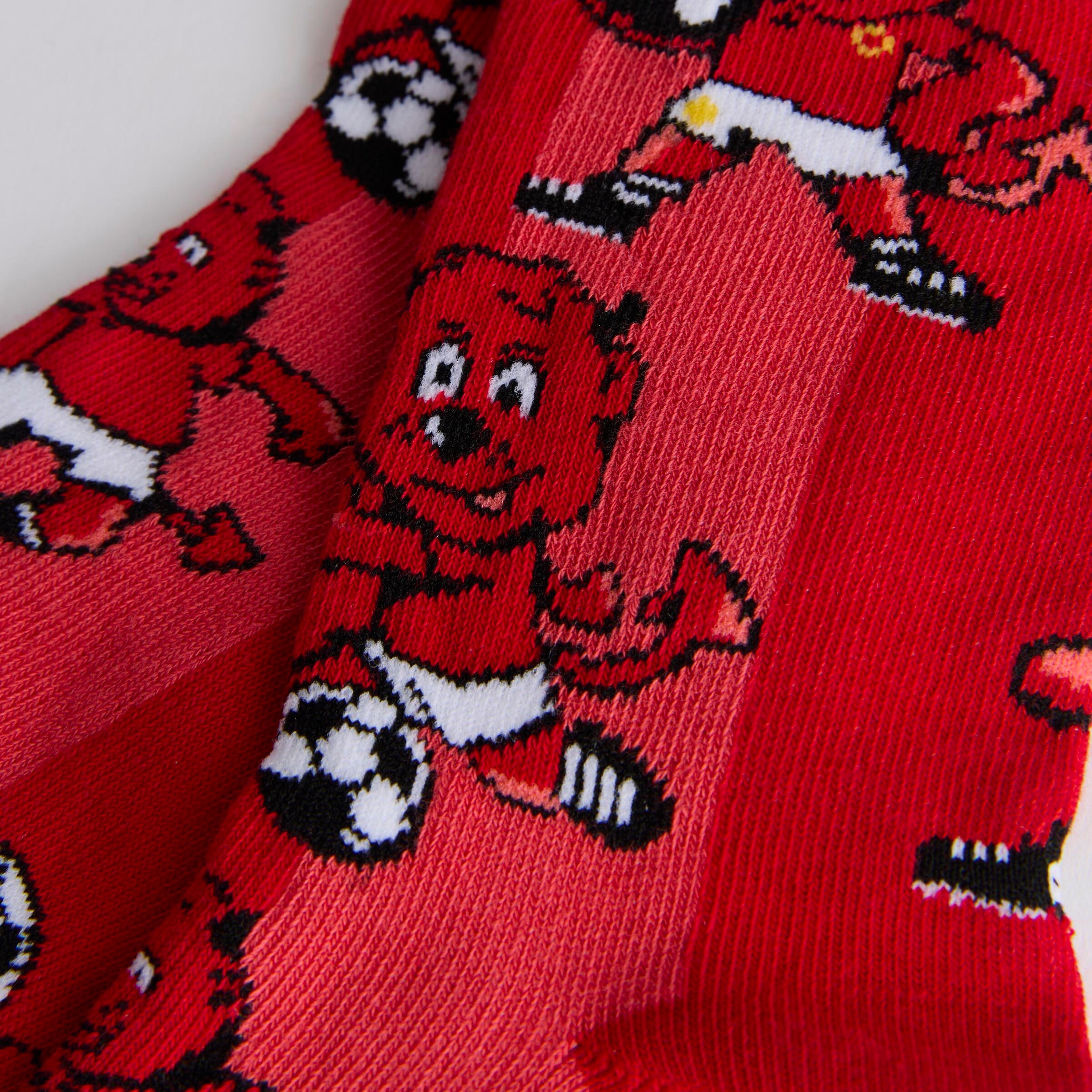 Manchester United Kids Fred the Red Socks 2 Pack Multi Detail [3-4]