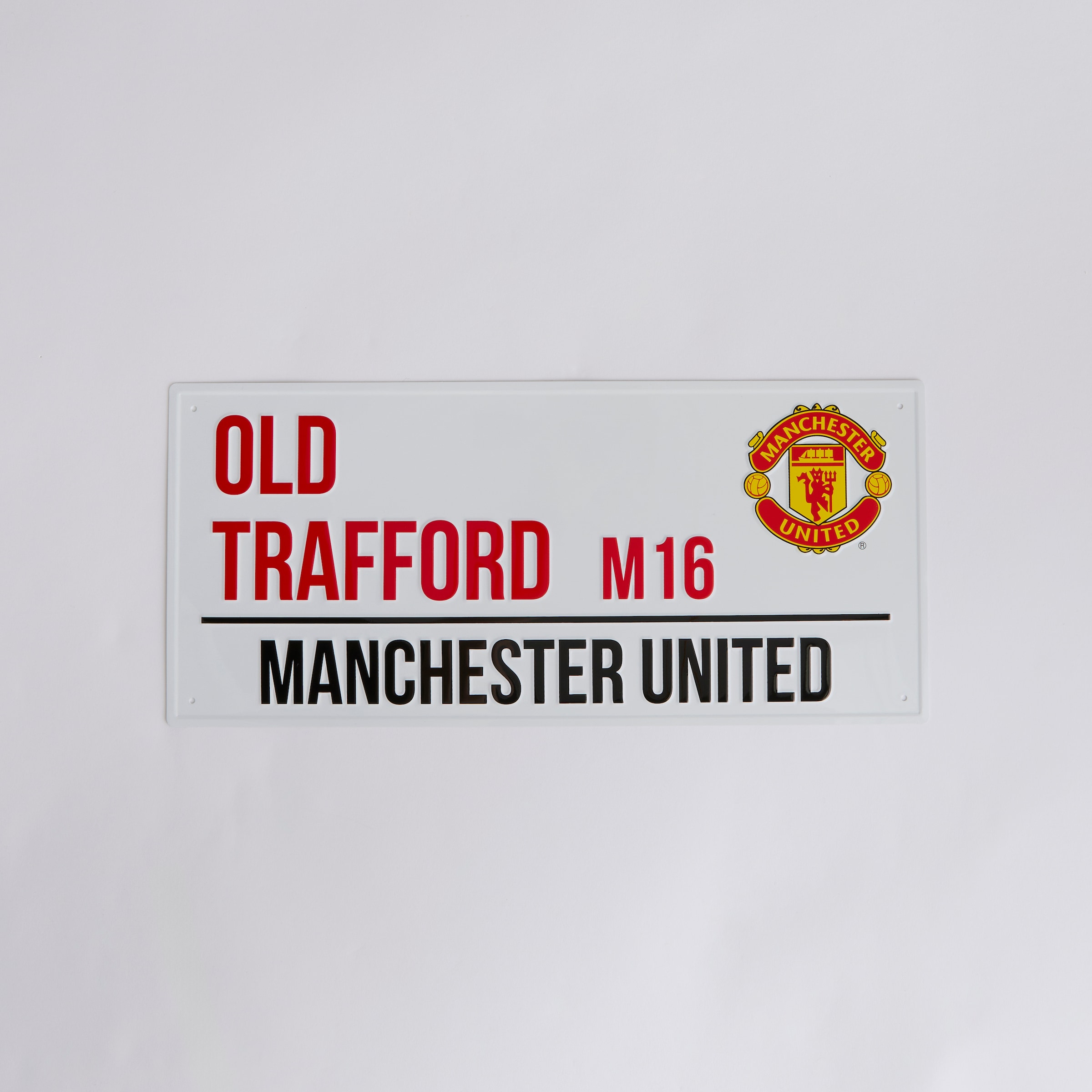 Manchester United Street Sign White White Detail [2-4]