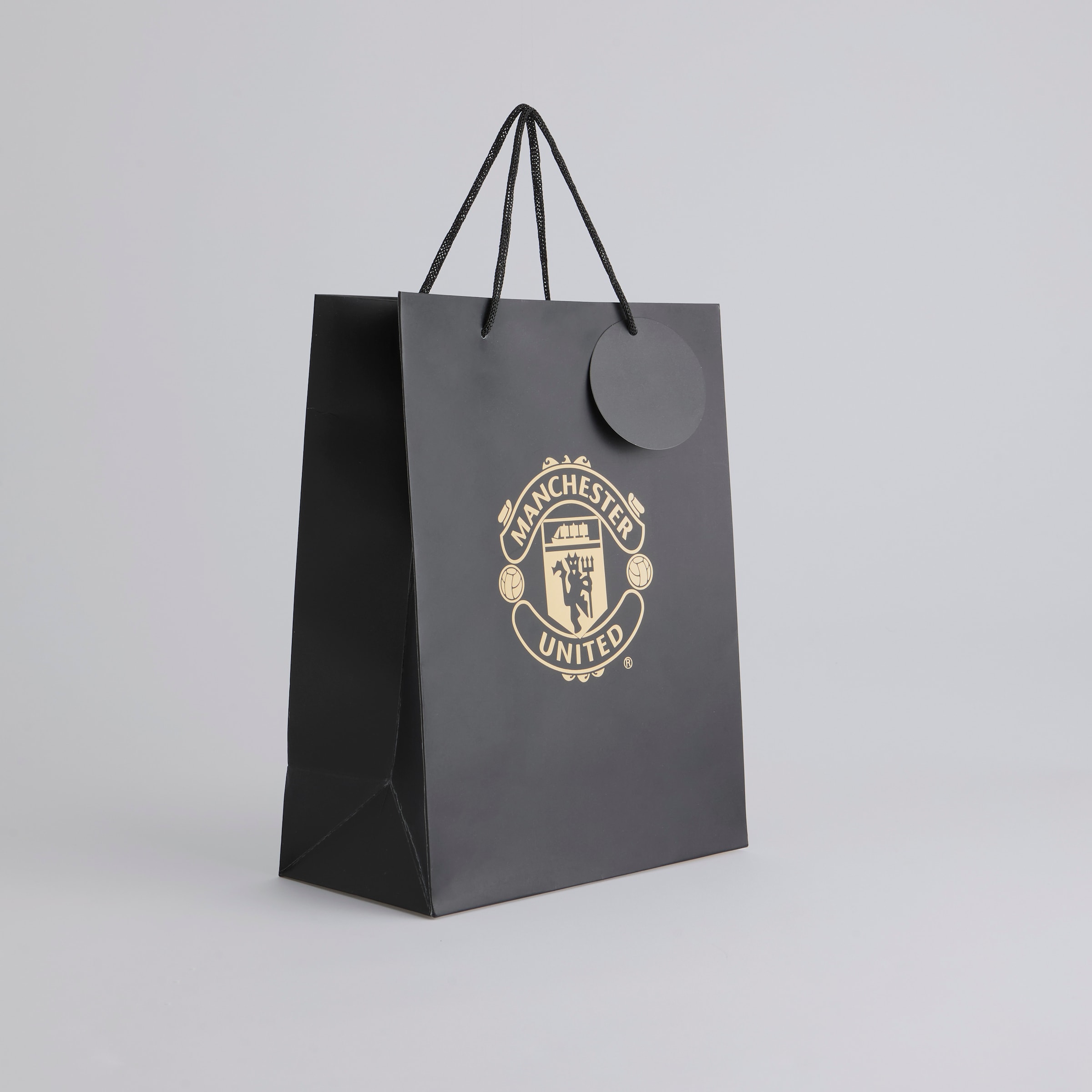 Manchester United Medium Gift Bag 26 x 33 cm Black Schwarz Detail [2-4]