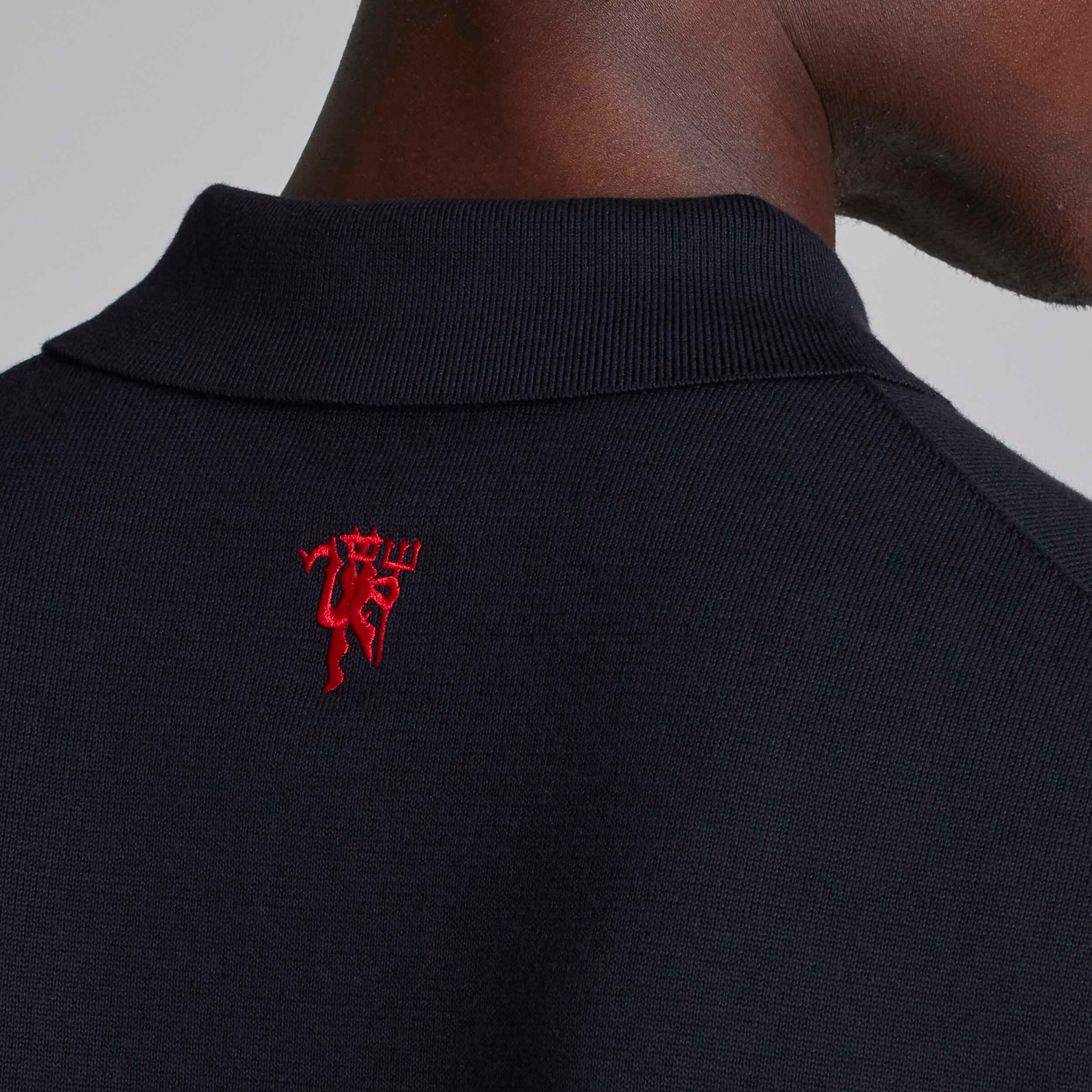 Manchester United x Paul Smith Mens Knitted Polo Navy Navy blue Detail [5-7]