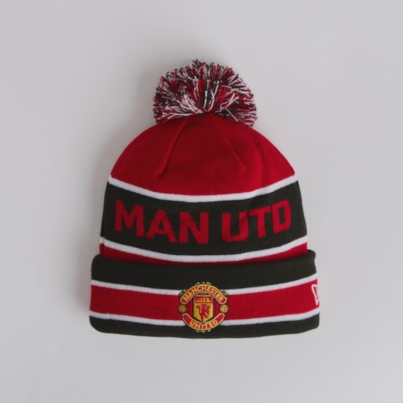 Manchester United x New Era Bobble Beanie Red Red