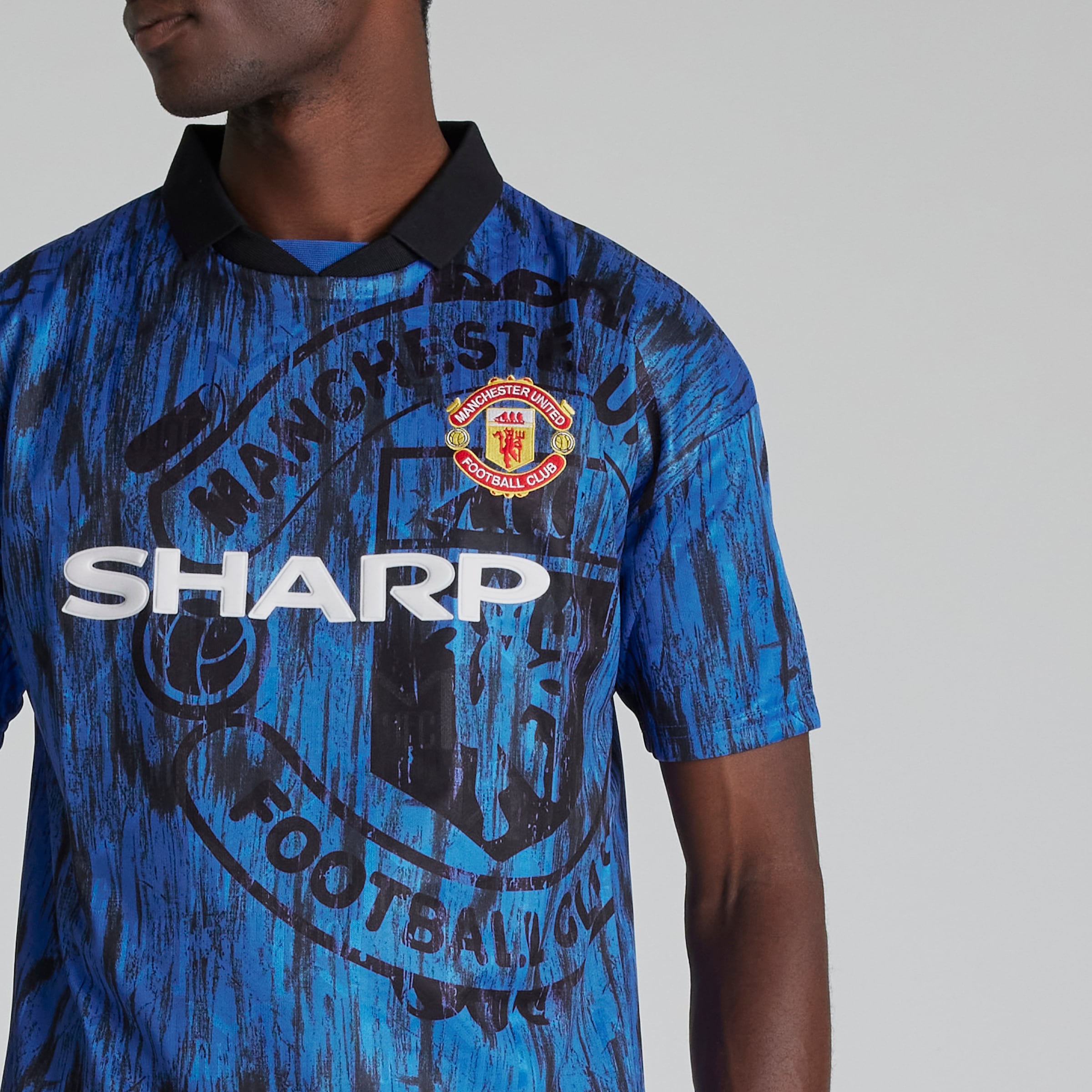 Buy Manchester United 1992-93 Away Shirt Blue | Manchester United 