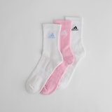 Manchester United x adidas Essentials Cushioned Crew Socks 3 Pack White/White/Pink