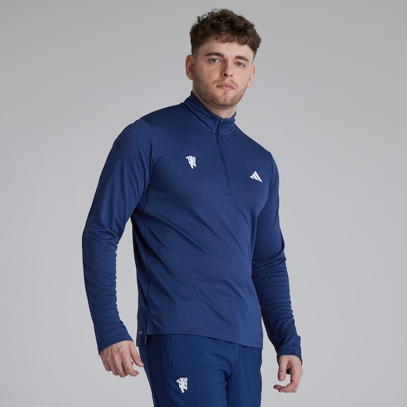 Manchester United x adidas Essentials Training AEROREADY 1/4 Zip Blue Blue