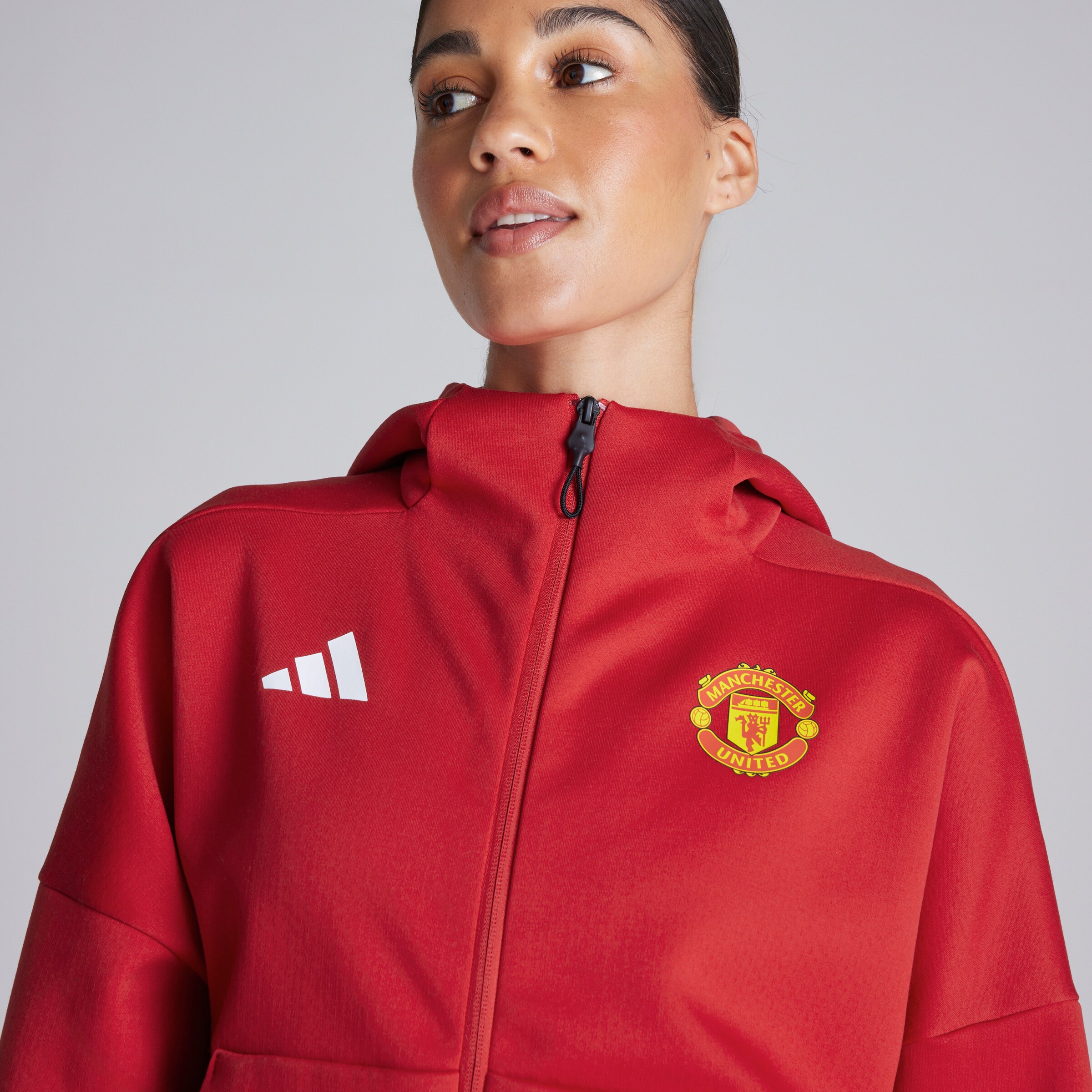 Manchester United 25/26 Anthem Jacket Womens Red Detail [4-7]