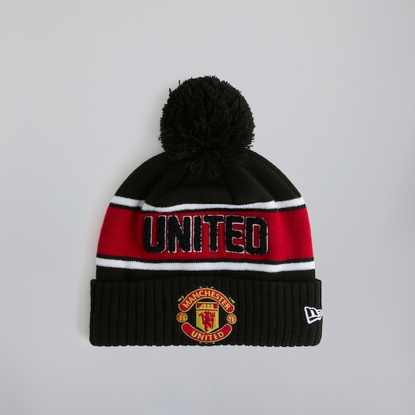 Manchester United x New Era Sport Knit Bobble Beanie Black Black