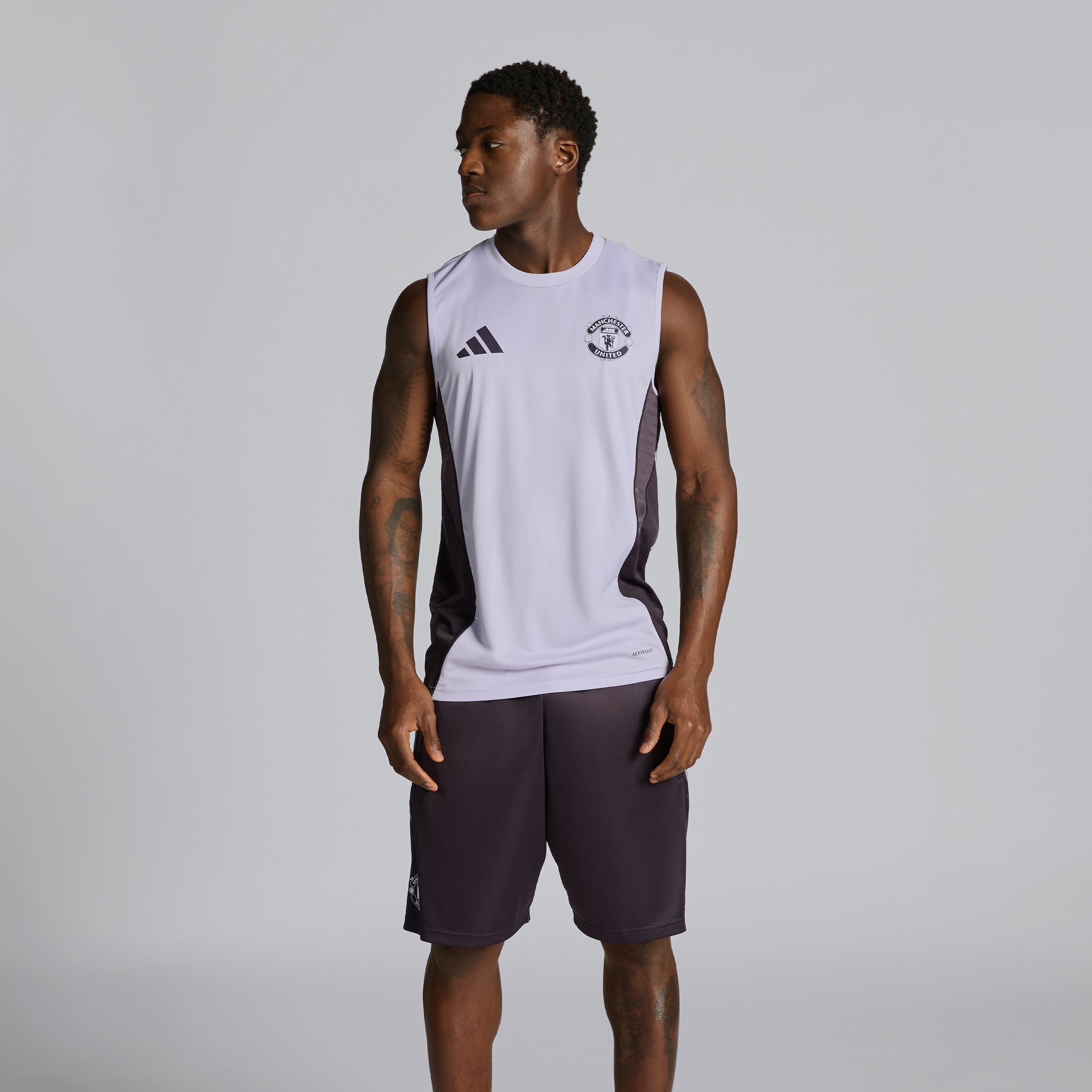 Manchester United Tiro 25 Competition Sleeveless Jersey Purple Detail [3-5]