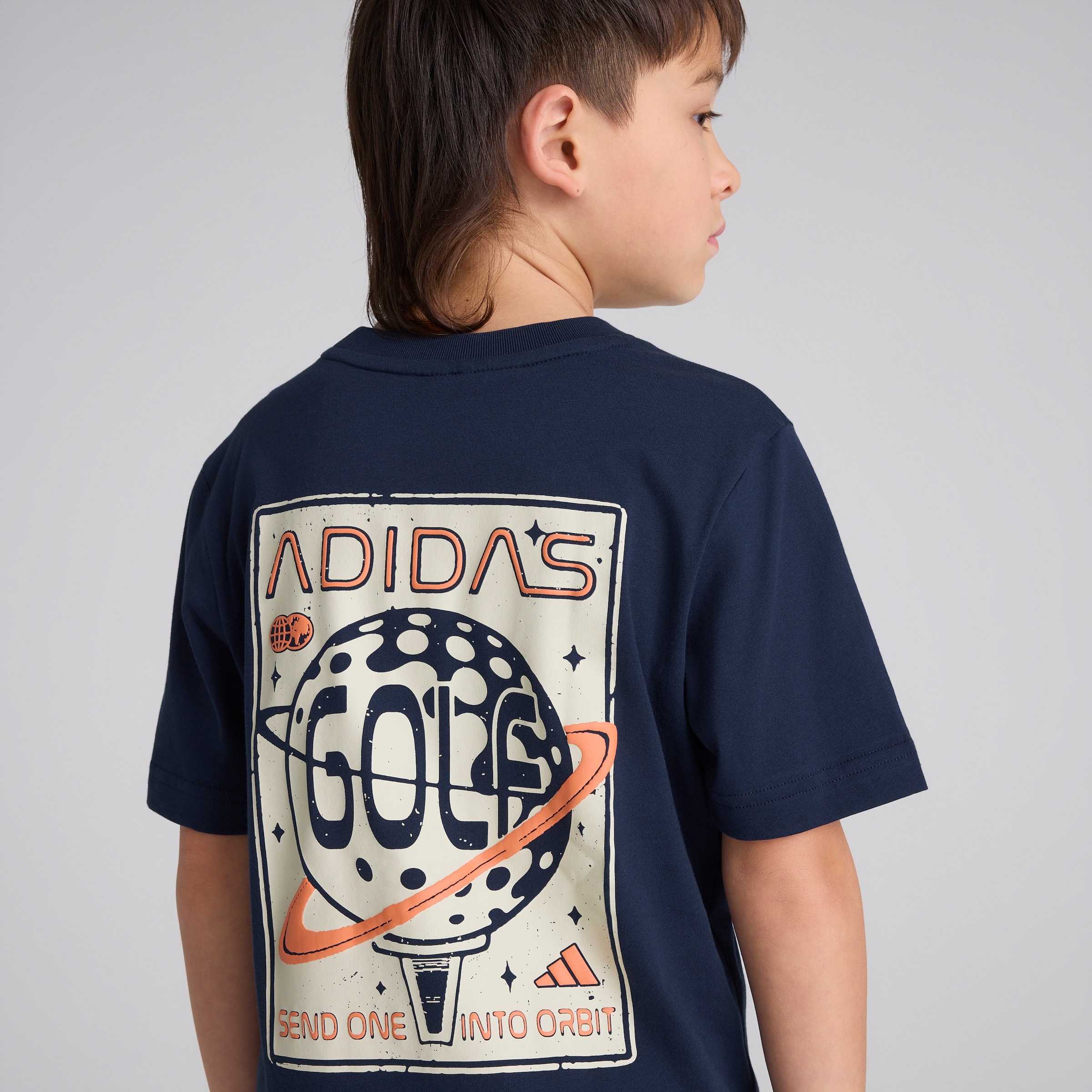 Manchester United x adidas Kids Golf Graphic T-Shirt Navy Navy blue Detail [6-6]
