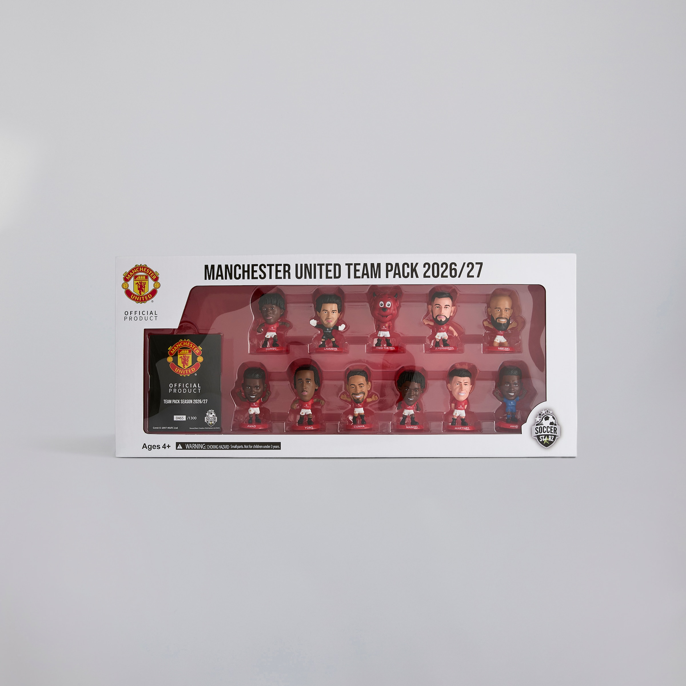 Manchester United SoccerStarz 26/27 Team Pack Figurine Set Red Rouge