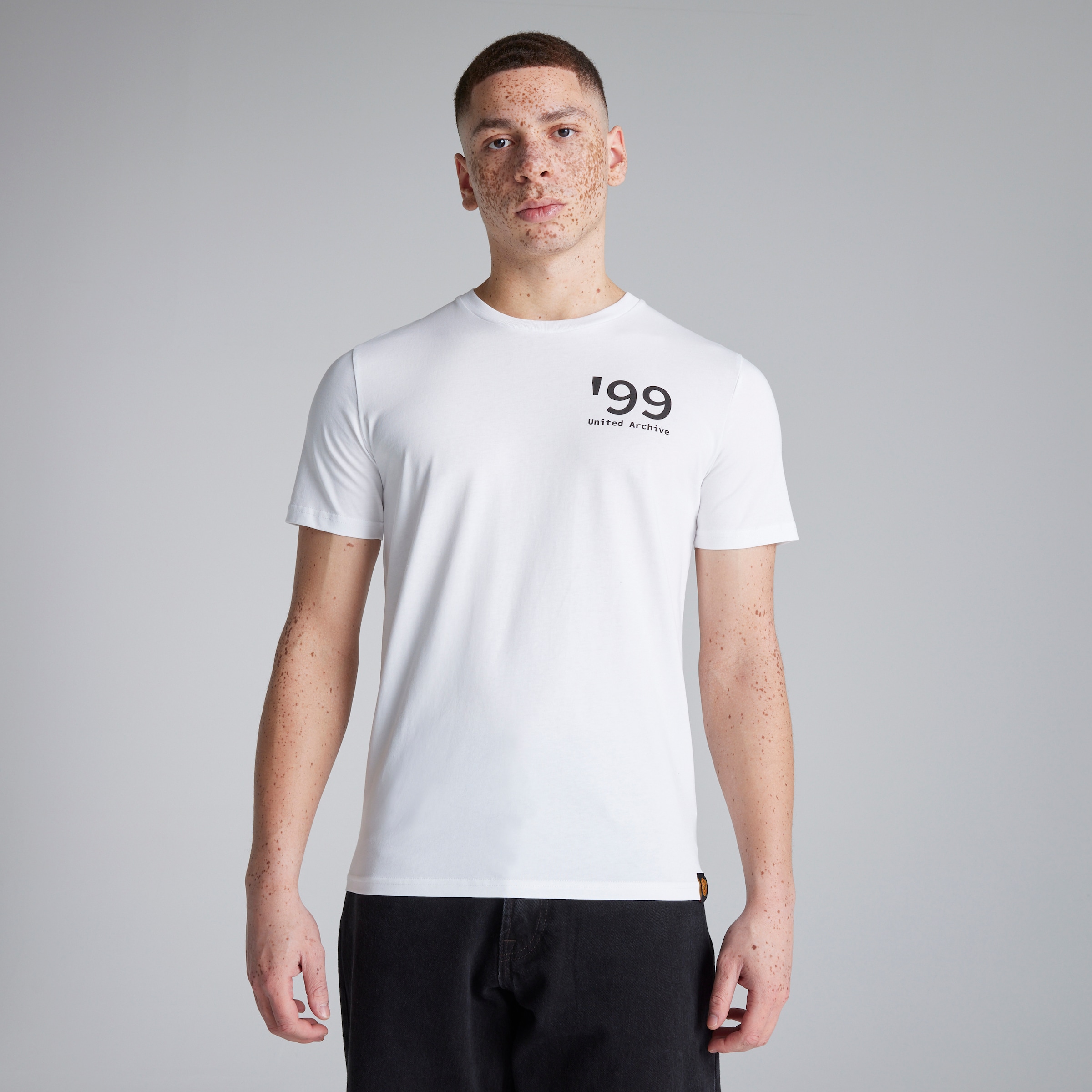 Manchester United 99 Goal Tactics T-Shirt White Blanc Détail [2-5]