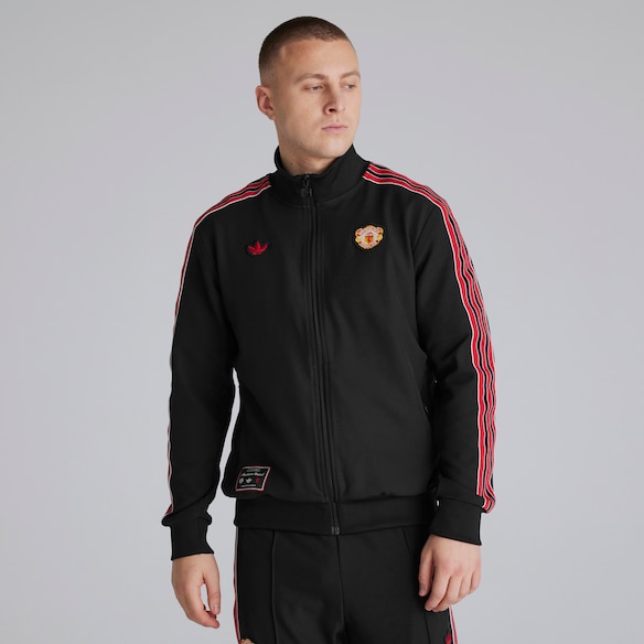 Manchester United x adidas Mens Terrace Icons Track Top Black Black