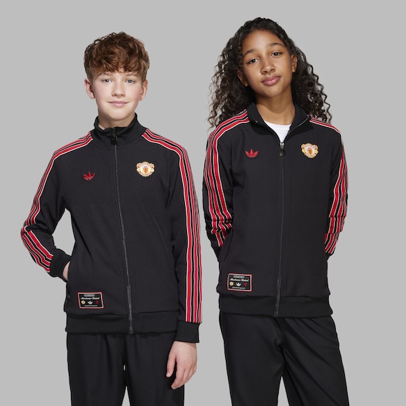 Manchester United x adidas Terrace Icons Track Top Kids Black Black