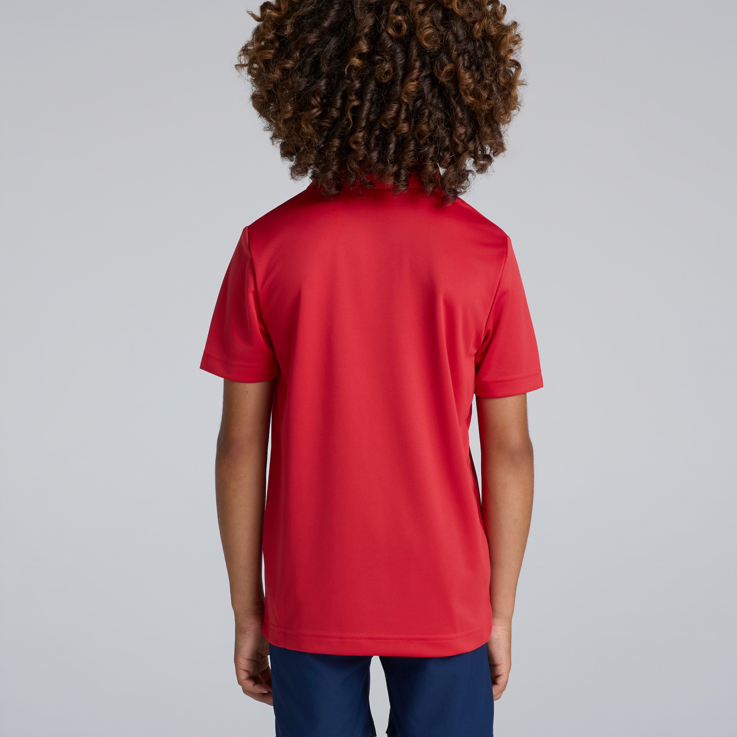 Manchester United x adidas Kids Golf Polo Shirt Red Red Detail [2-4]