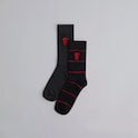 Manchester United Devil Emblem Socks 2 Pack Black