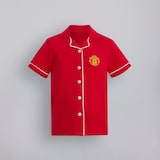 Manchester United Girls Button Through Pyjama Set Red