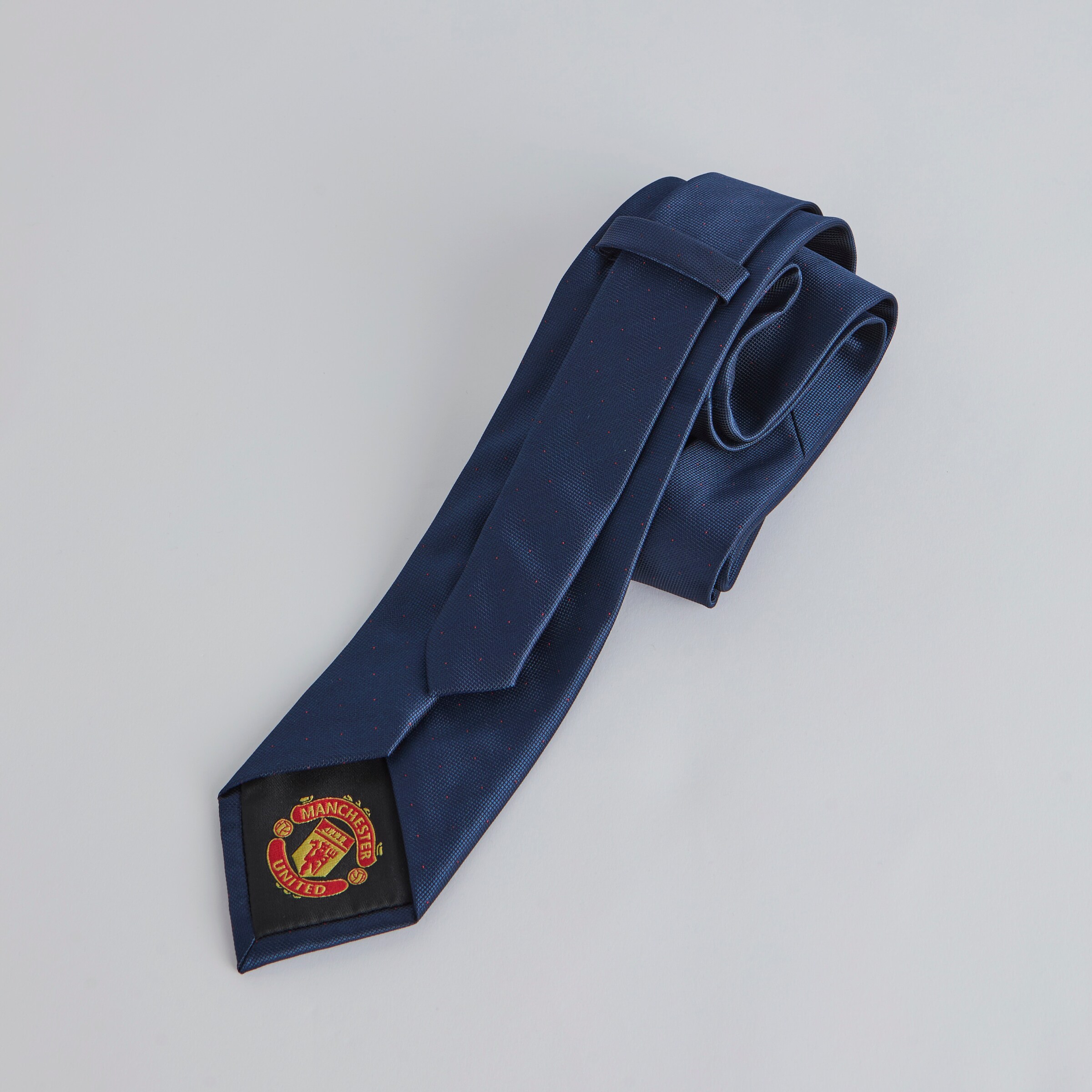 Manchester United Crest Tie Navy Navy blue Detail [3-4]