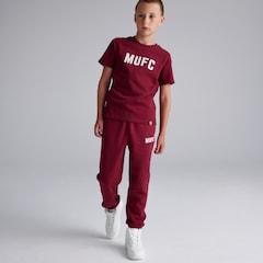 Manchester United Kids MUFC Joggers Burgundy