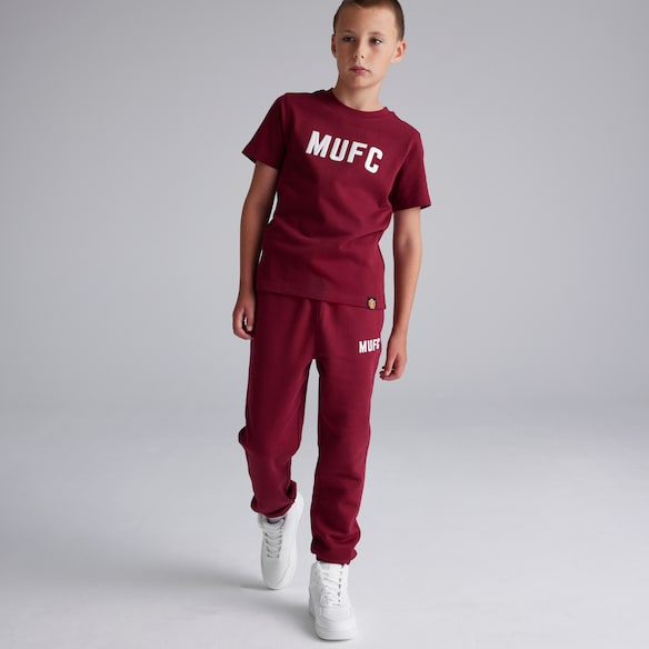 Manchester United Kids MUFC Joggers Burgundy Rojo