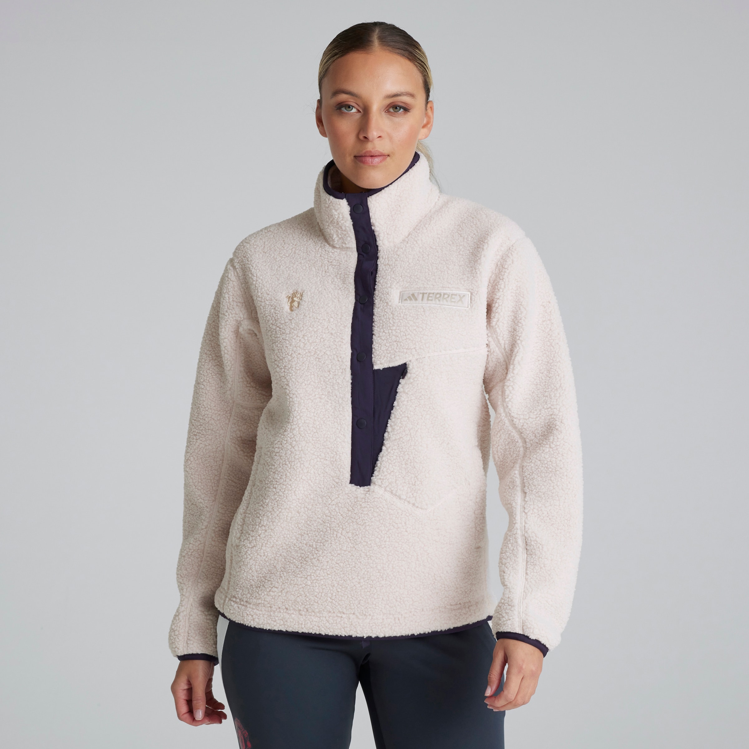 Manchester United Adidas Womens  W XPL PILE SNAP Cream White