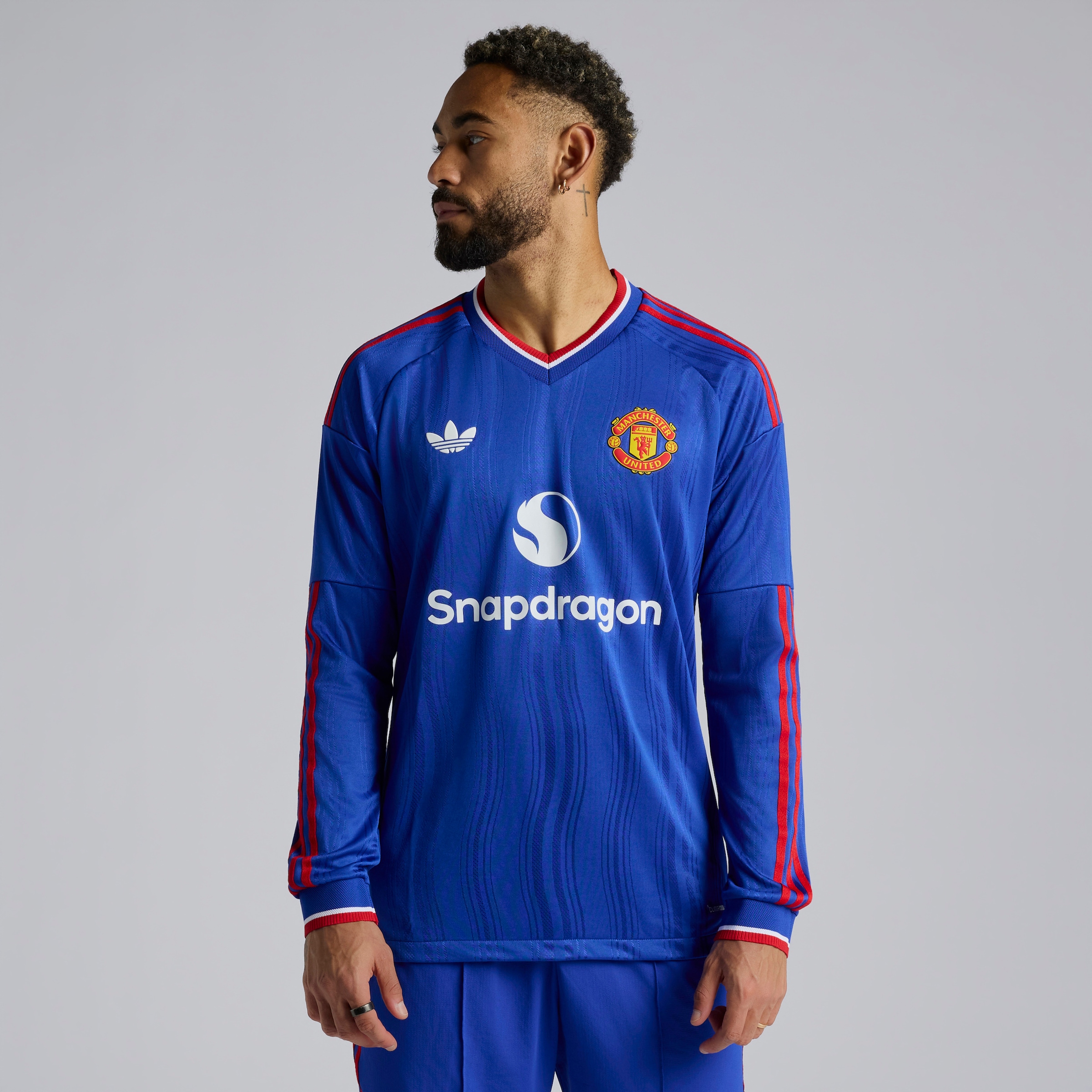 Manchester United 26/27 Away Authentic Long Sleeve Jersey 蓝色