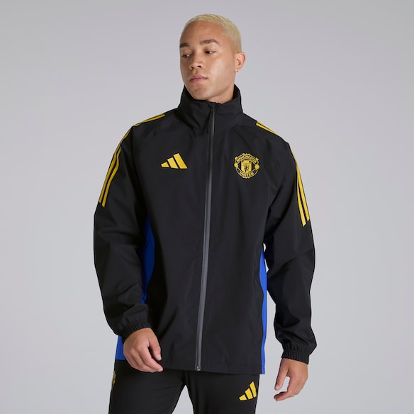 Manchester United Tiro 25 Competition Rain Jacket Negro