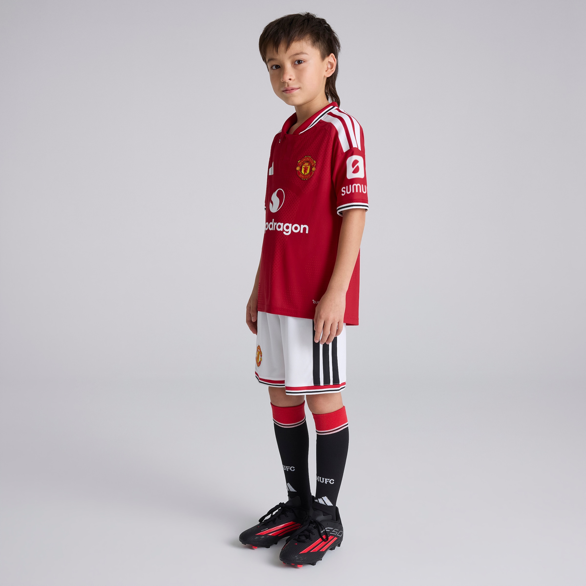Manchester United Kids 26/27 Home Authentic Jersey Red Detail [3-6]