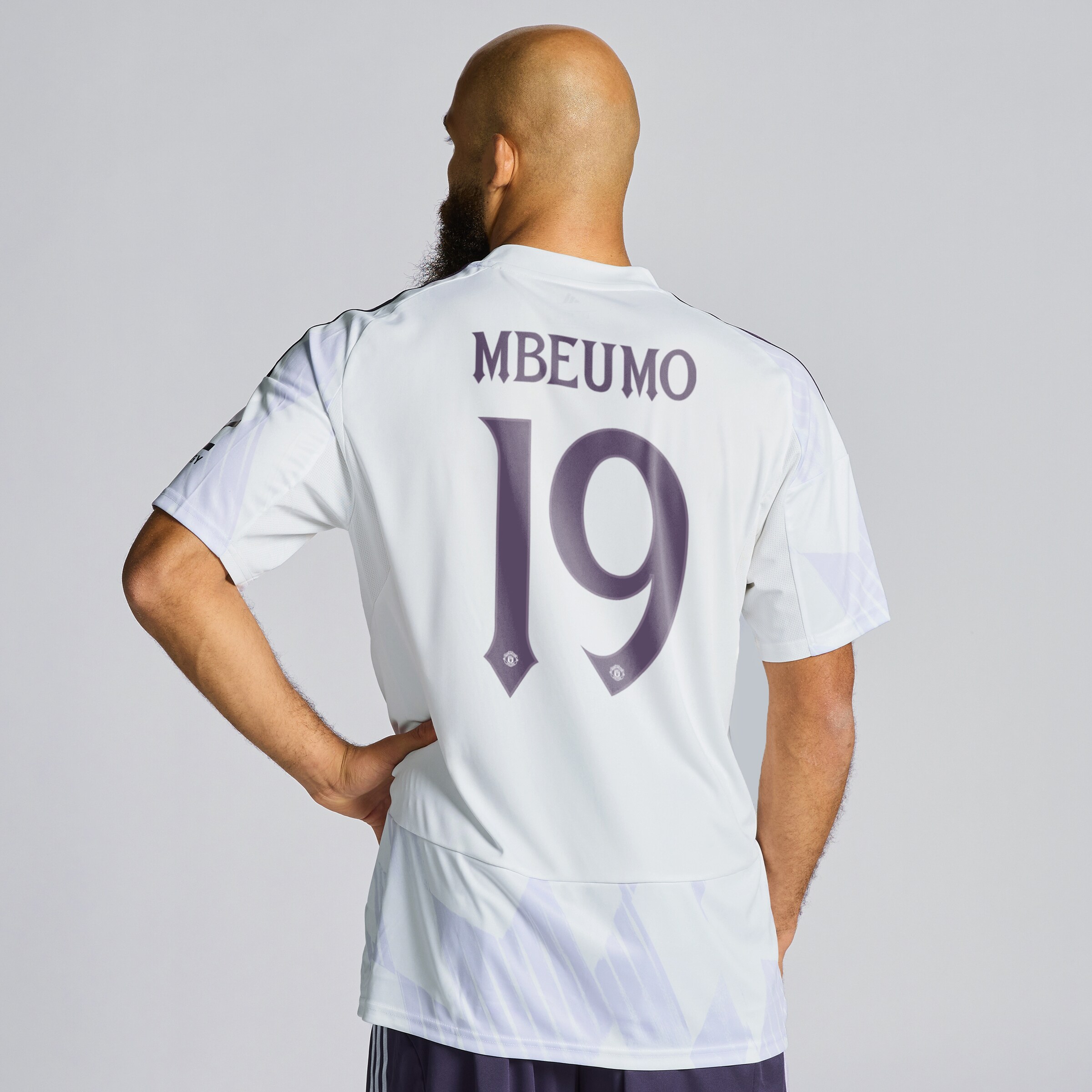 Manchester United 25/26 Away Jersey with Mbeumo 19 Club Printing White