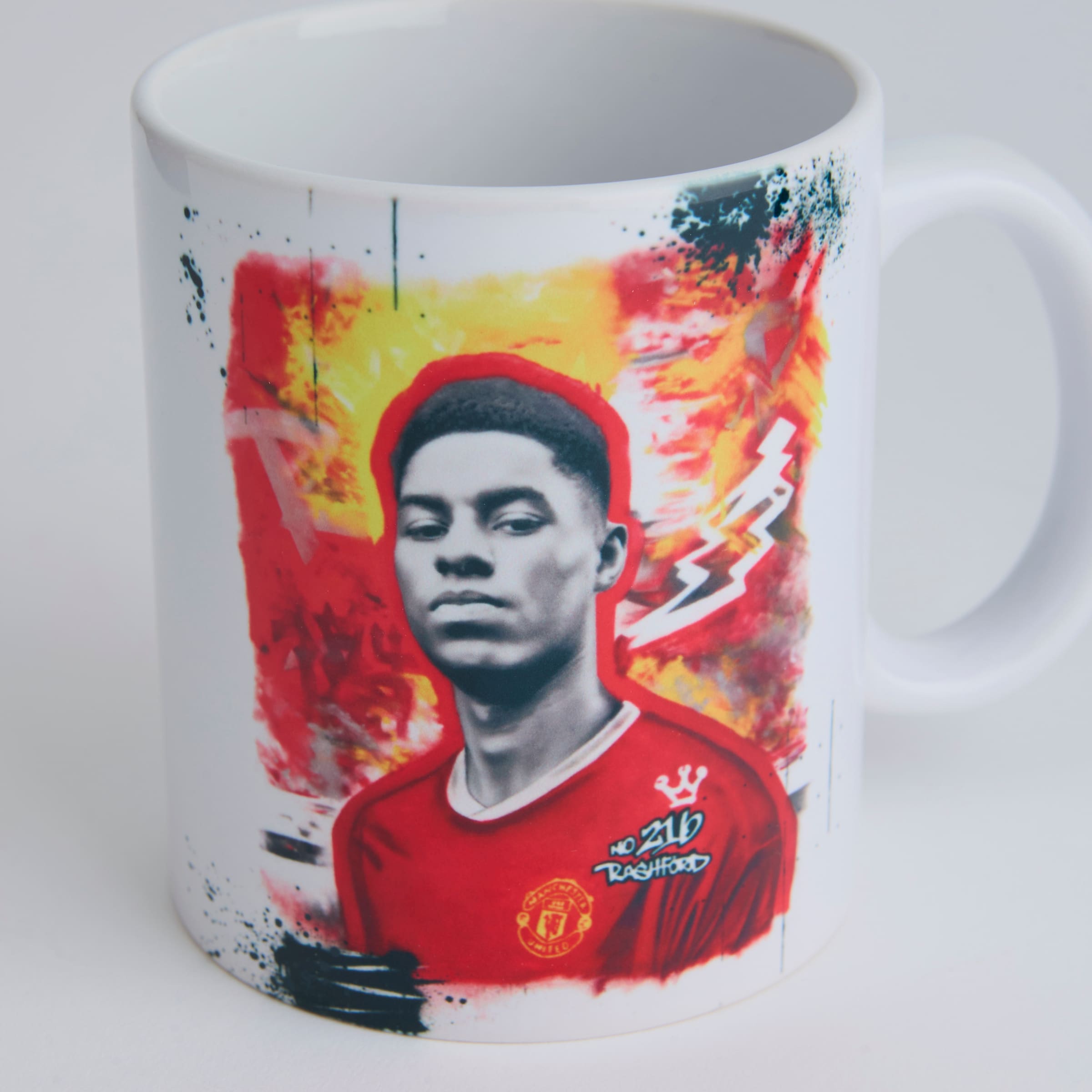 Manchester United Graffiti Rashford Mug White Blanc Détail [3-4]