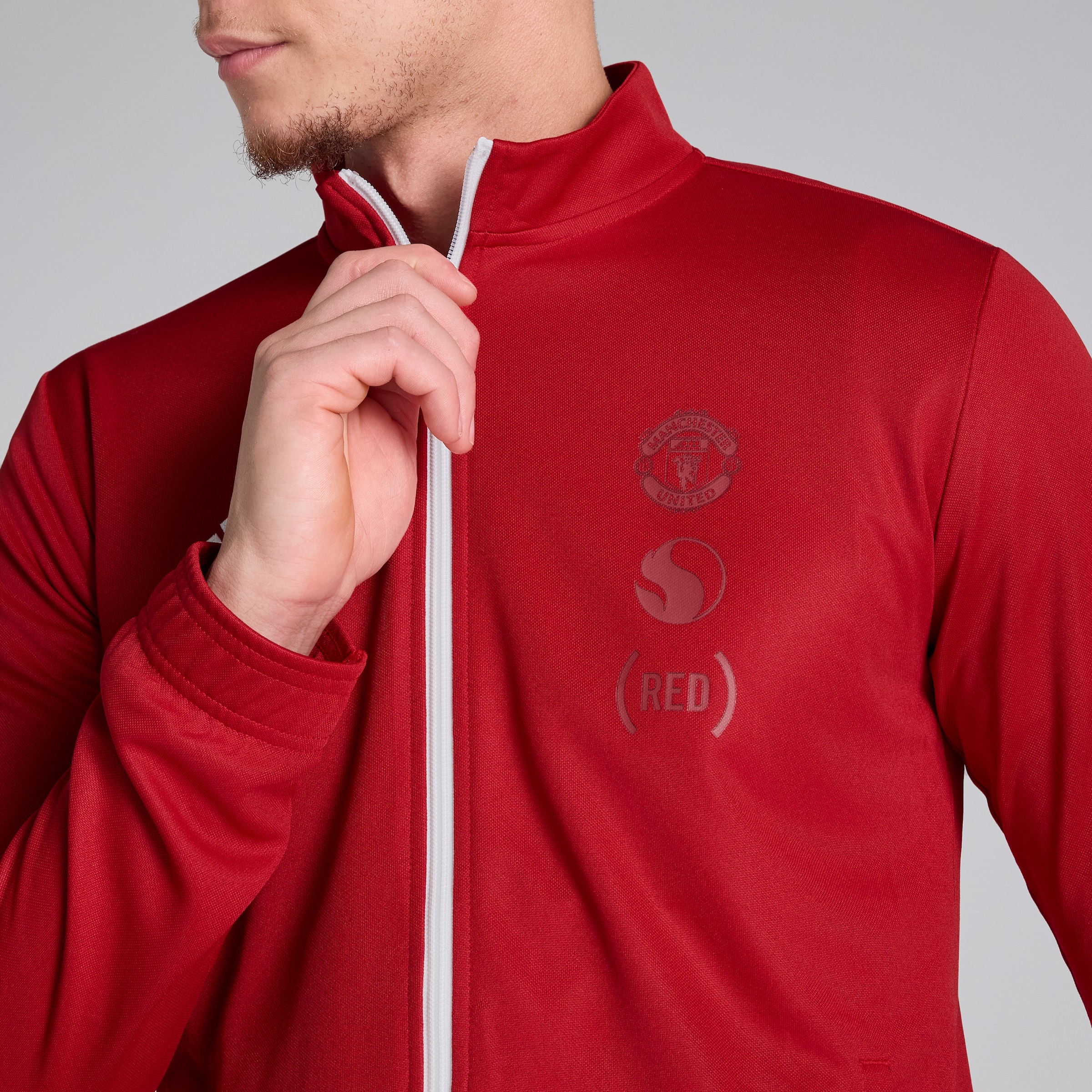 Manchester United x adidas RED4LIFE Track Jacket Red Red Detail [5-8]