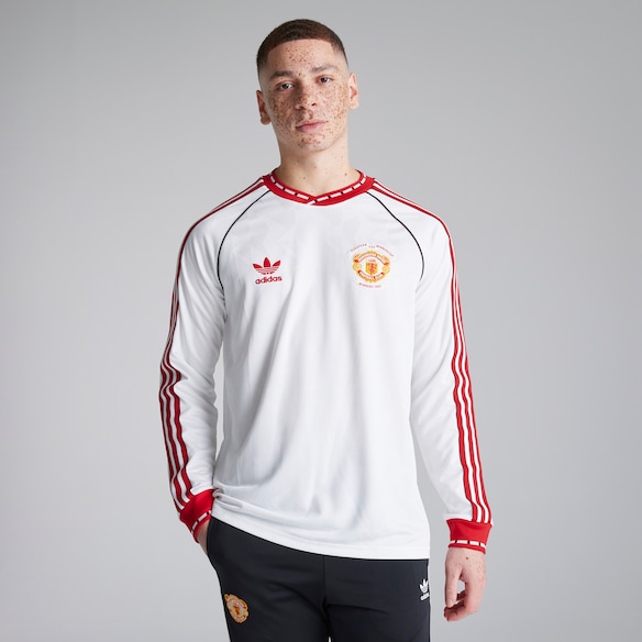 Manchester United x adidas Bring Back 1991 Away Long Sleeve Jersey White White
