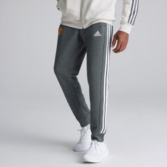 Manchester United x adidas Mens Essentials Fleece 3-Stripes Tapered Joggers Grey