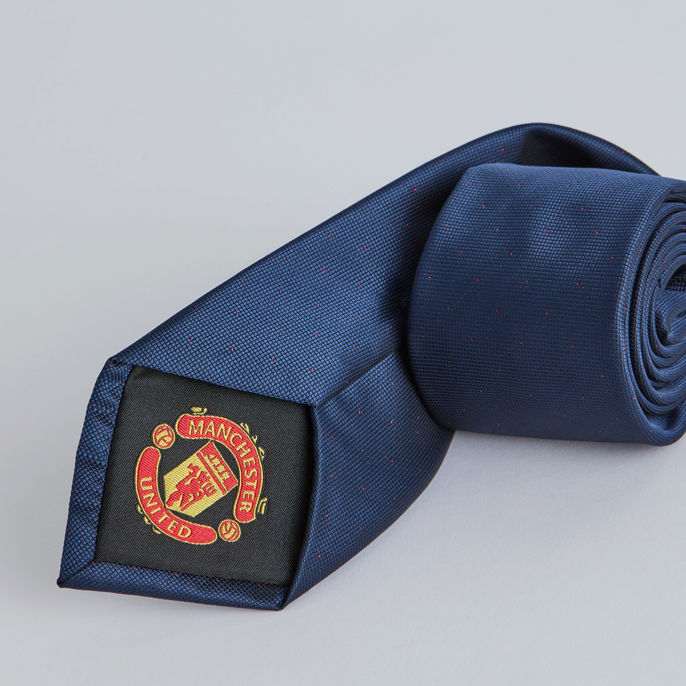 Manchester United Crest Tie Navy Navy blue Detail [4-4]