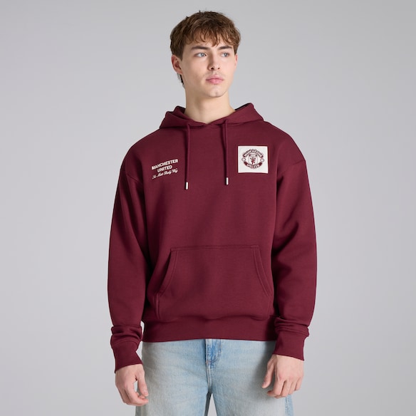 Manchester United Theatre of Dreams Hoodie Burgundy Rot