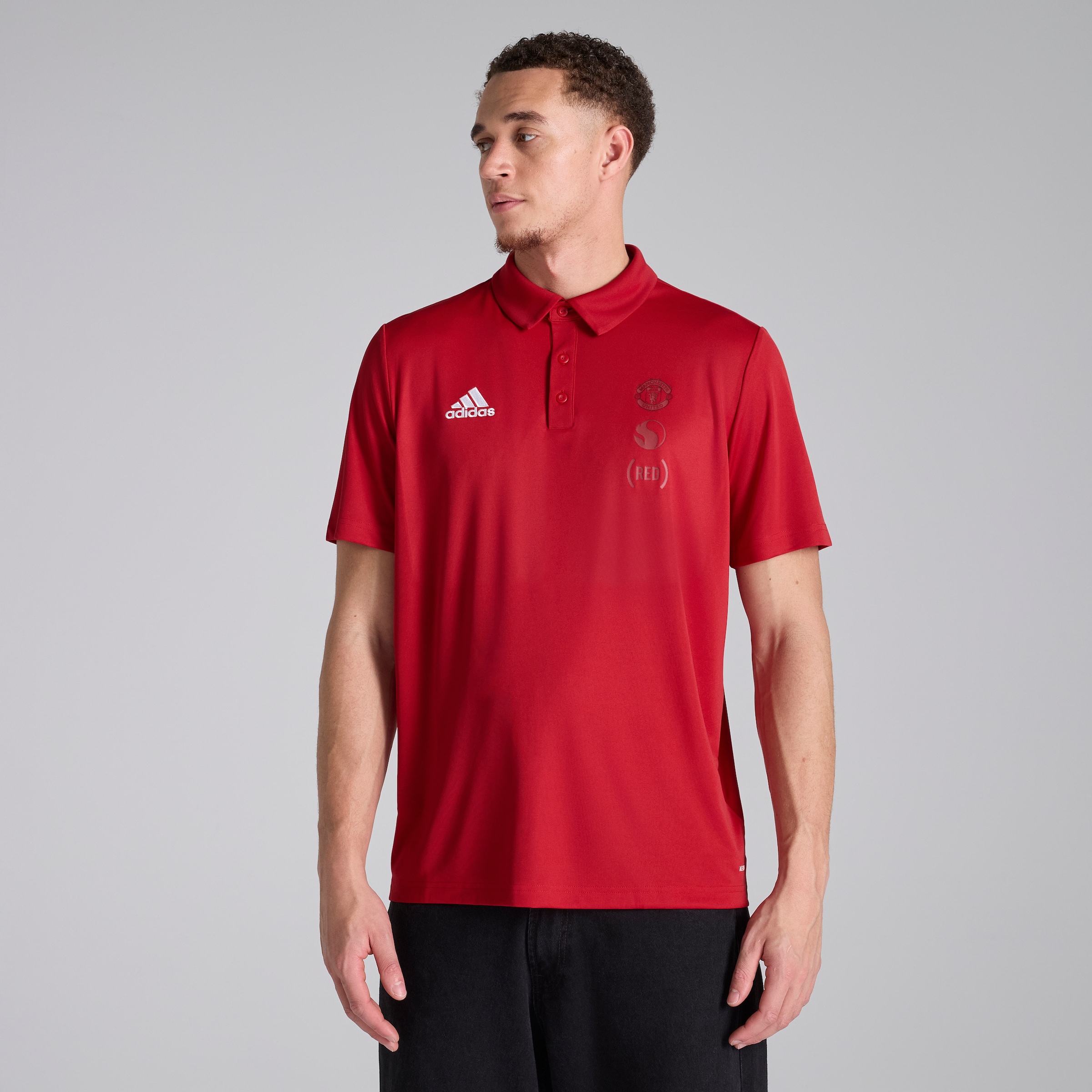 Manchester United x adidas RED4LIFE Polo Red Rot