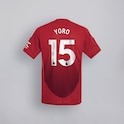 Manchester United 24/25 Home Jersey Kids  with Yoro 15 EPL Printing & Badge