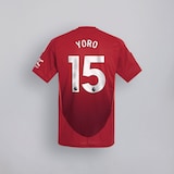Manchester United 24/25 Home Jersey Kids with Yoro 15 EPL Printing & Badge
