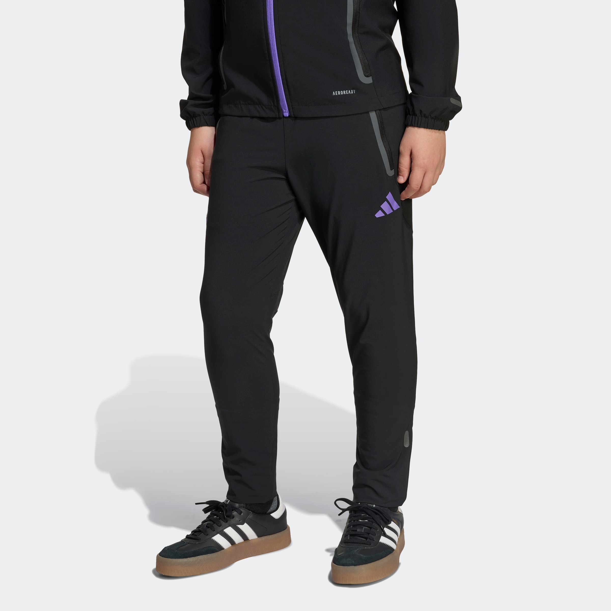 Manchester United Tiro 25 Competition Vis Tech Travel Pants Kids Black Detail [1-6]