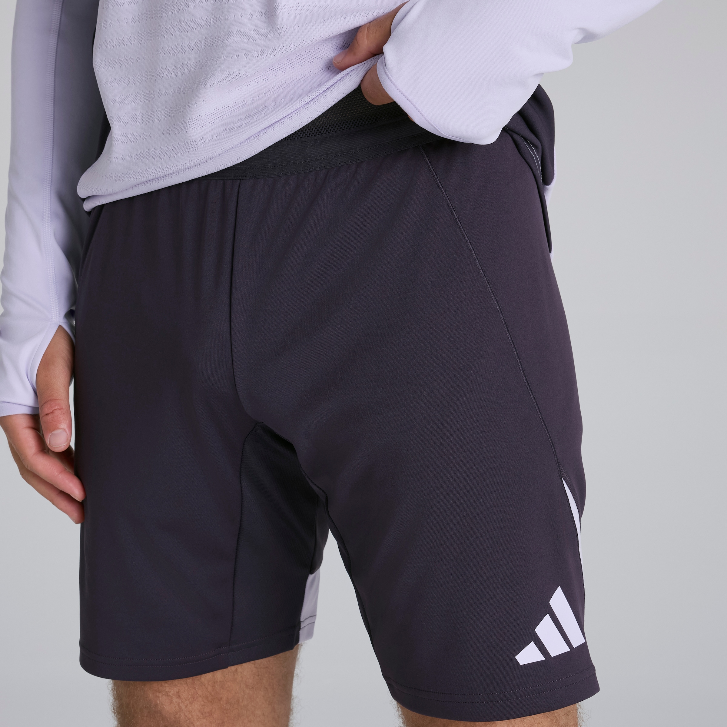 Manchester United Tiro 25 Pro Training Shorts Purple Purple Detail [5-5]