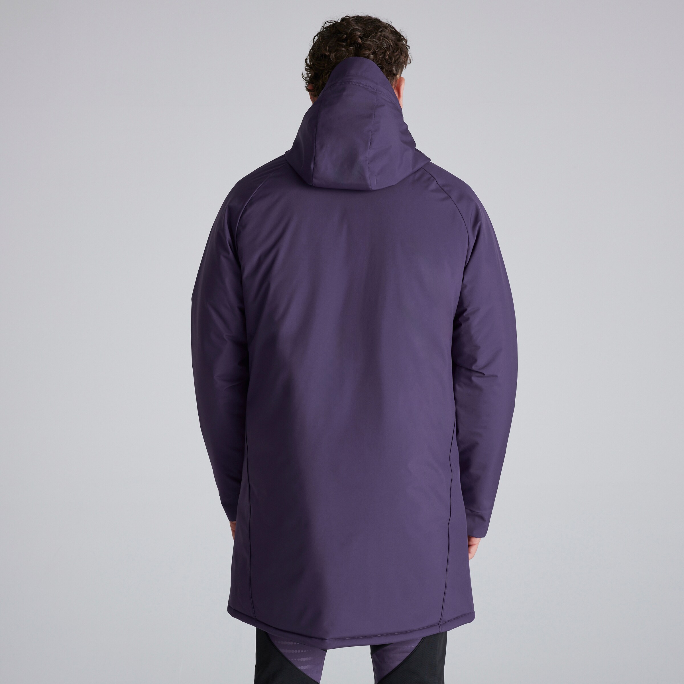 MU Adidas 25/26 Training Mens Parka Coat Purple Violet Détail [2-6]